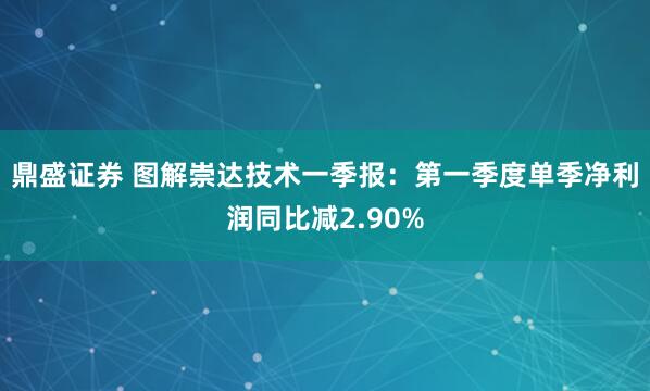 鼎盛证券 图解崇达技术一季报：第一季度单季净利润同比减2.90%