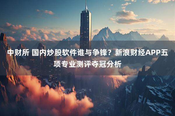 中财所 国内炒股软件谁与争锋？新浪财经APP五项专业测评夺冠分析