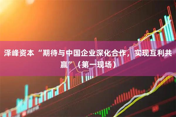 泽峰资本 “期待与中国企业深化合作，实现互利共赢”（第一现场）